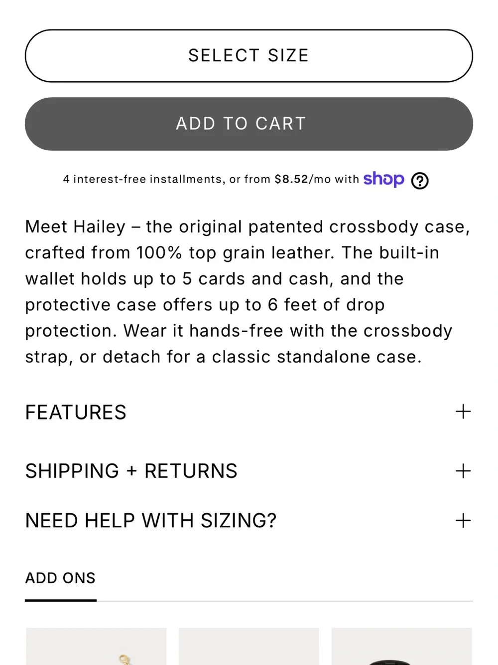 Bandolier leather wallet case for iPhone 12